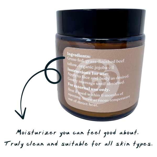 Unscented Whipped Tallow Balm – | 4 oz - Live Tallowed
