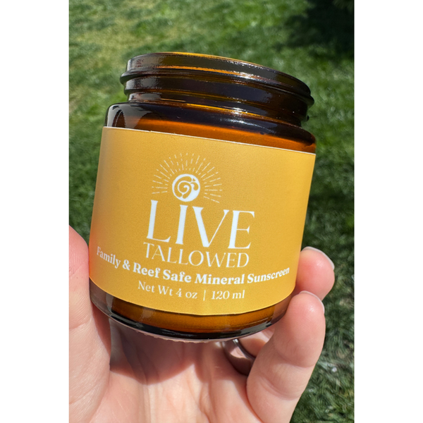 Family & Reef Safe Mineral Sunscreen – | 4 oz - Live Tallowed